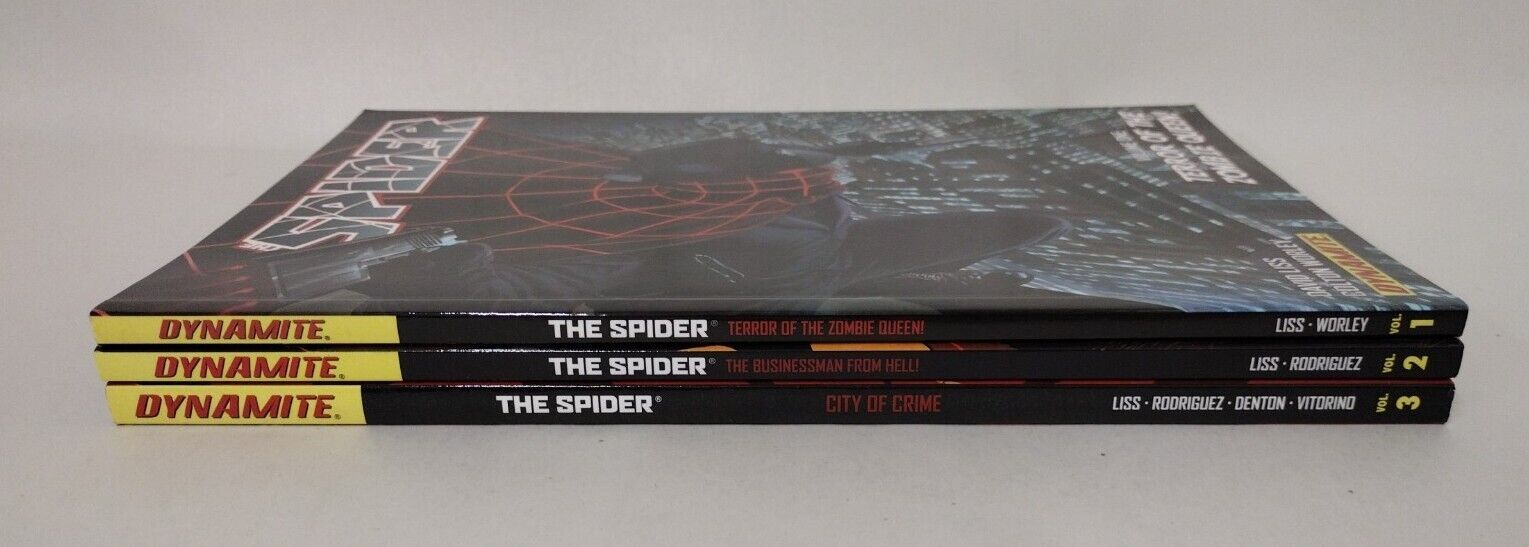 The Spider(2013) Dynamite Comics TPB Lot Set Vol 1 2 3 David Liss Crime Noir New