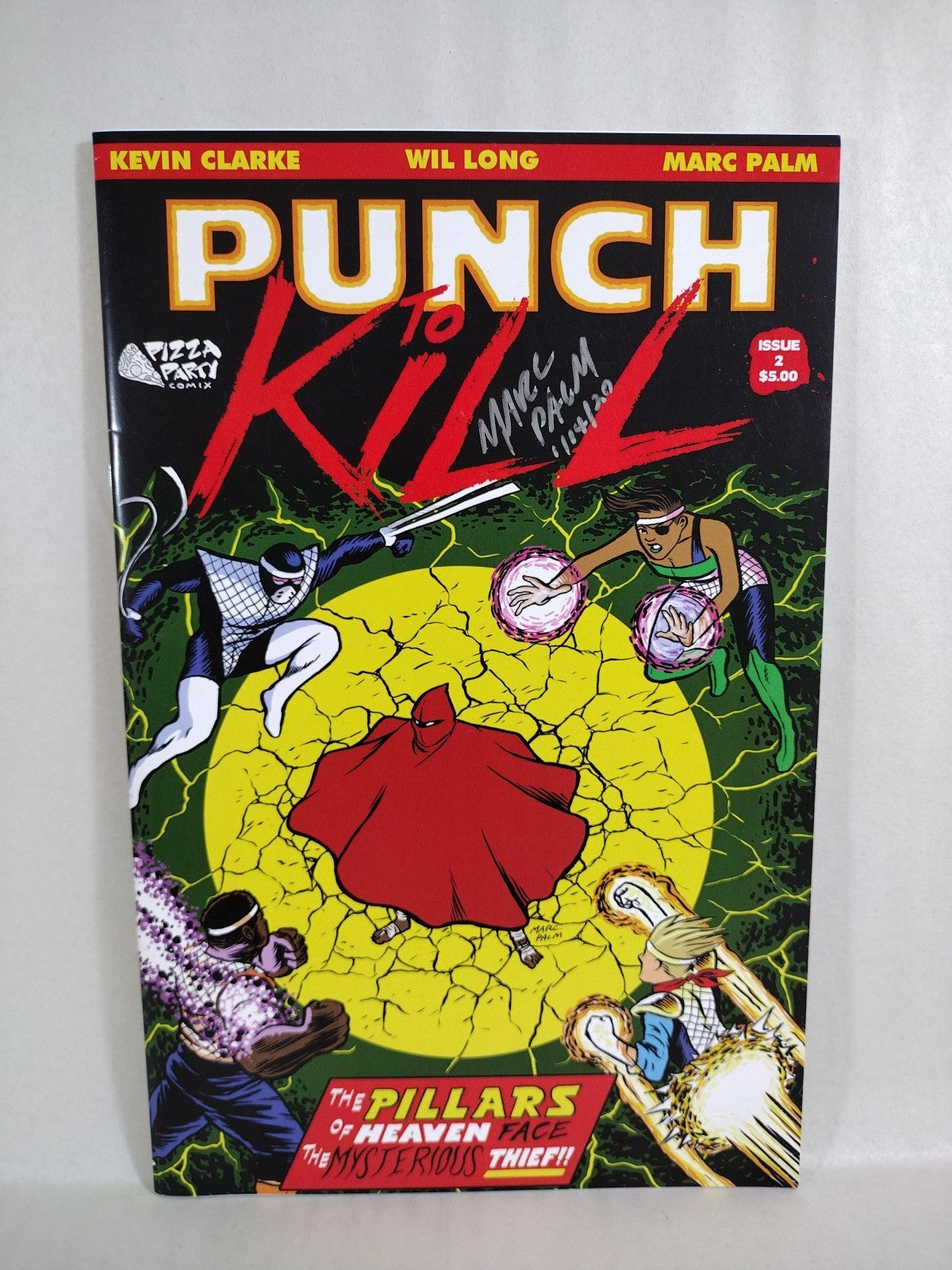 Punch To Kill 2015 1 Ashcan + 2 Pizza Party Comix Outlaw Comic Clarke Long Palm