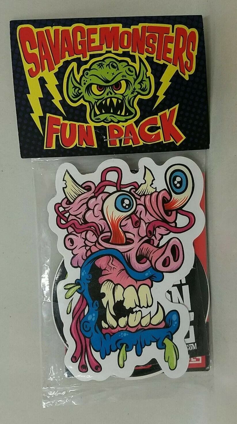 Dave Savage Monsters Fun Pack Stickers Trading Cards