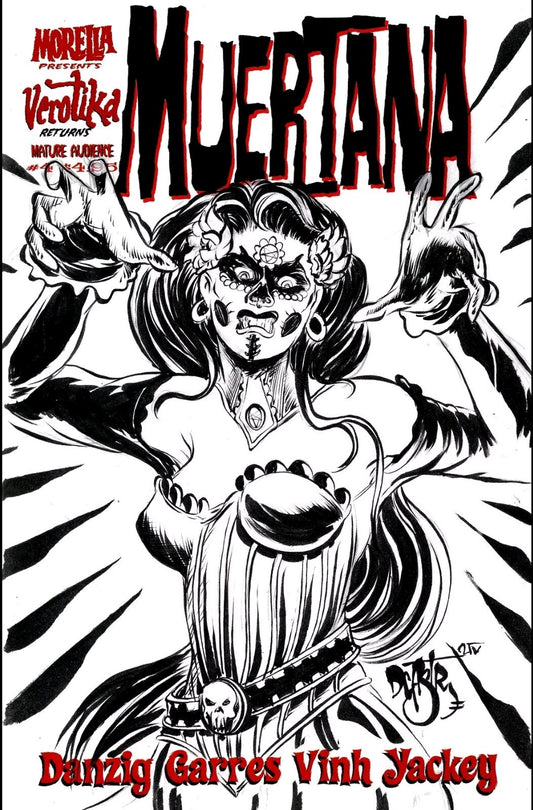 Vertotik Returns #4 (2017)  Sketch Cover W Original Dave Castr Muertana Art