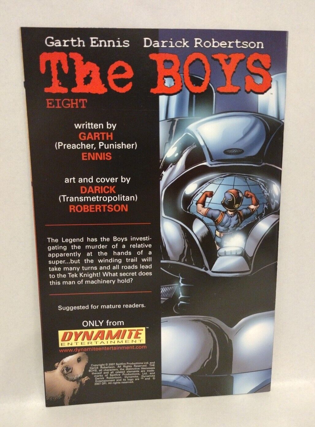 The Boys #7 (2007) Dynamite Comic 1st Payback Tek-Knight Stormfront 1st Print NM