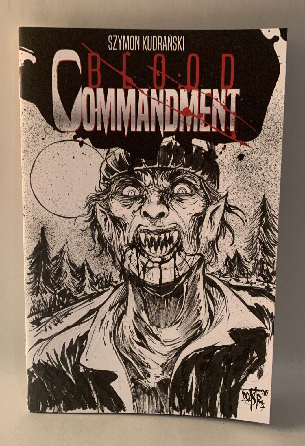 Blood Commandment 1 (2023) Image Comic Cover Sketch Variant Comic W Original Art