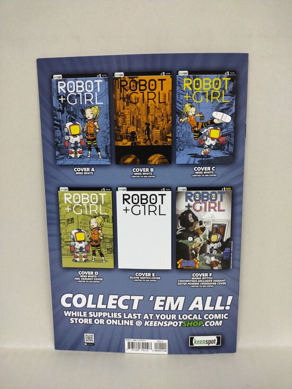 Robot + Girl #1 (2024) Keenspot All Ages Comic Cover A Mike White NM