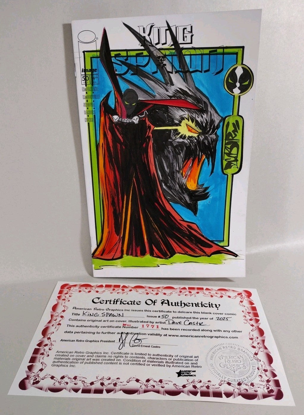 King Spawn #50 (2025) Image Comic Sketch Cover Variant W Original Art Dave Castr