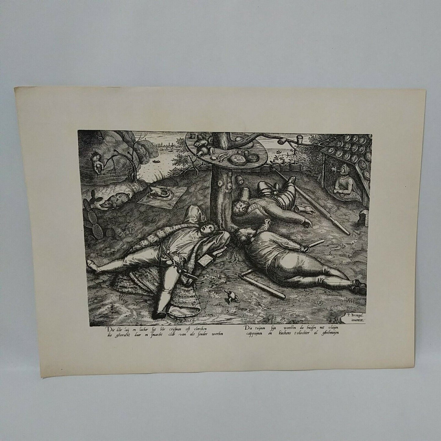 Lot Of 9 Vintage Copies of Pieter Brueghel Print Political Satire Illustrations