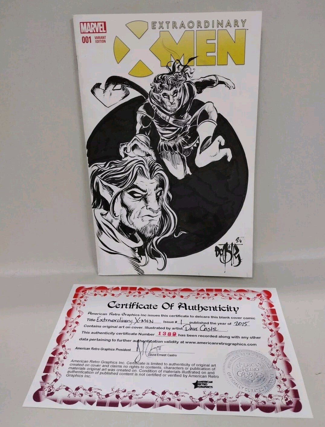 EXTRAORDINARY X-Men 1 Marvel Sketch Variant Comic W Original DCastr Nightcrawlr 