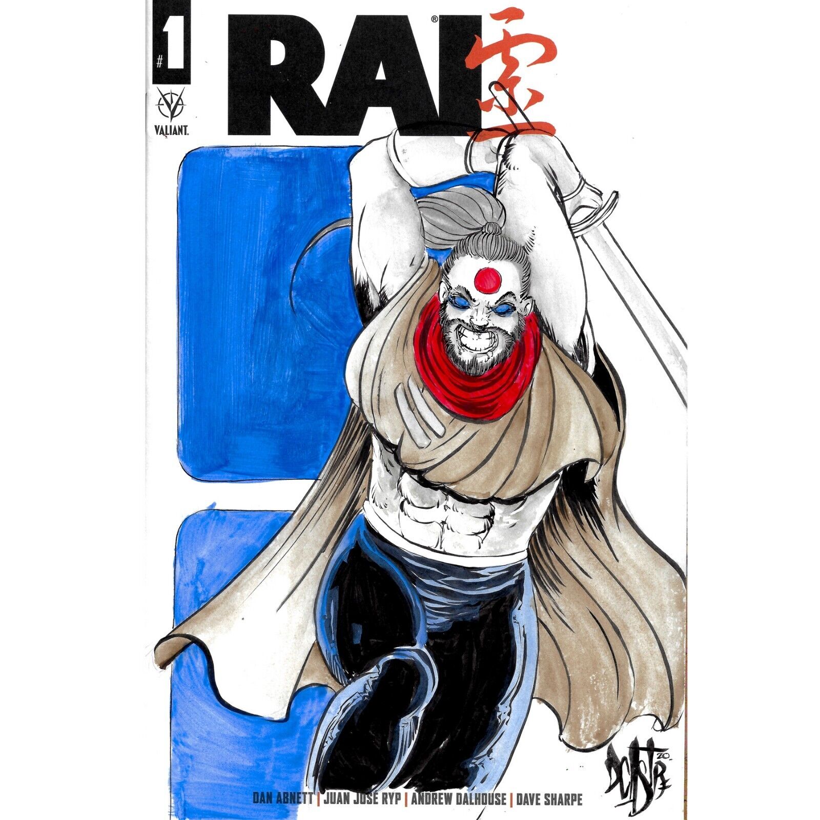 Rai #1 (2019) Blank Variant Comic Original DCastr Art COA 173