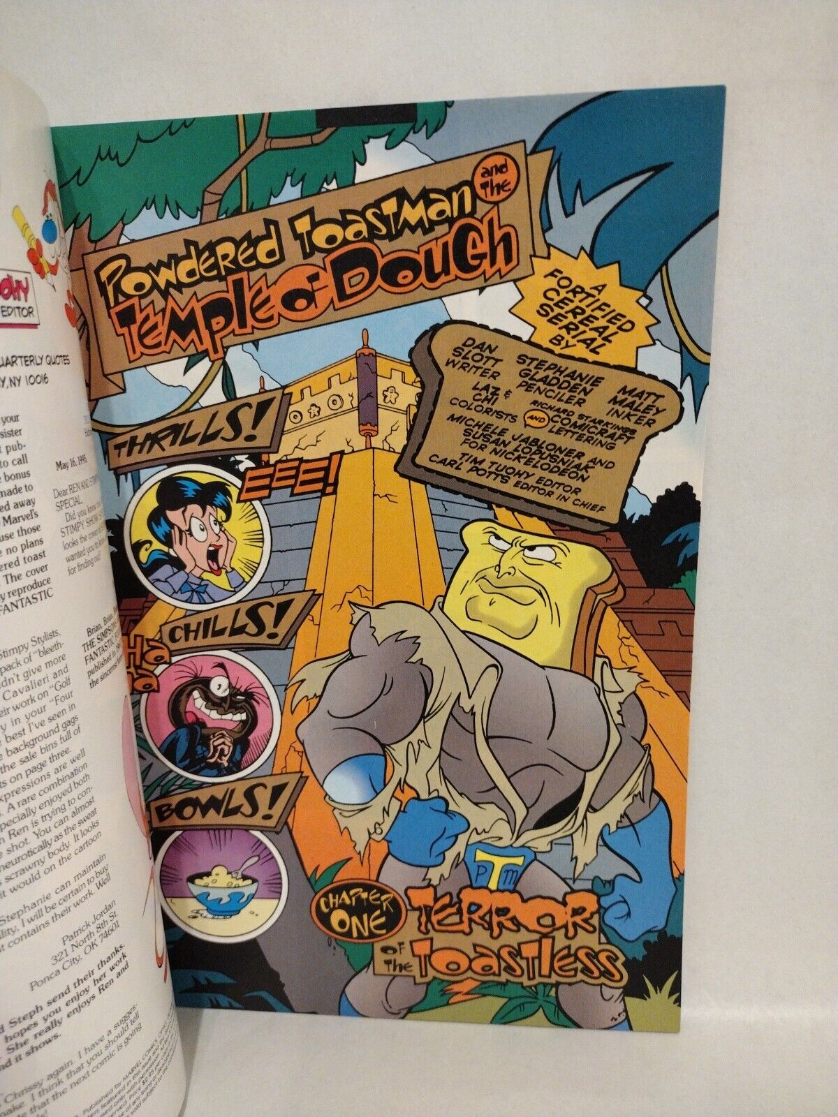 Ren & Stimpy Show Special Powdered Toastman Cereal Serial #1 (1995) Marvel Comic