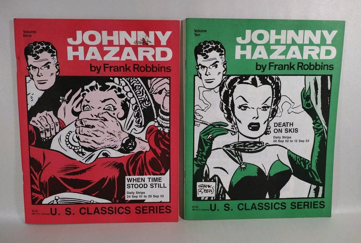 JOHNNY HAZARD (1986) U S Classics Series Frank Robbins Comic Magazine Lot #9 10