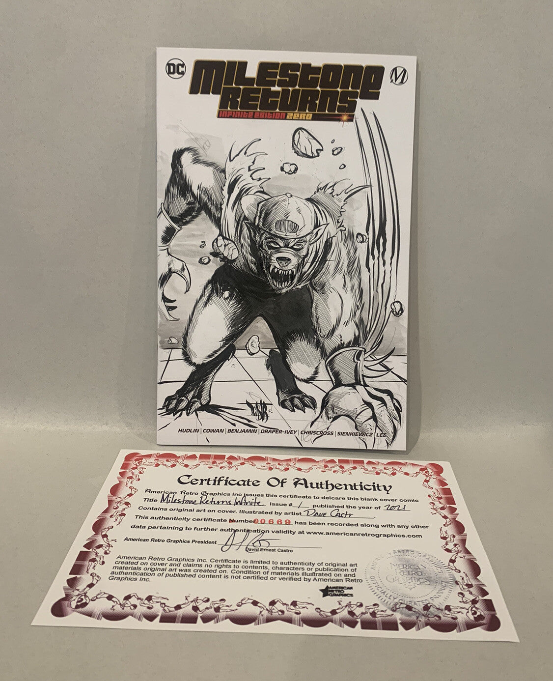 MILESTONE RETURNS INFINITE EDITION #1 Sketch Variant Cover W Original DCastr Art