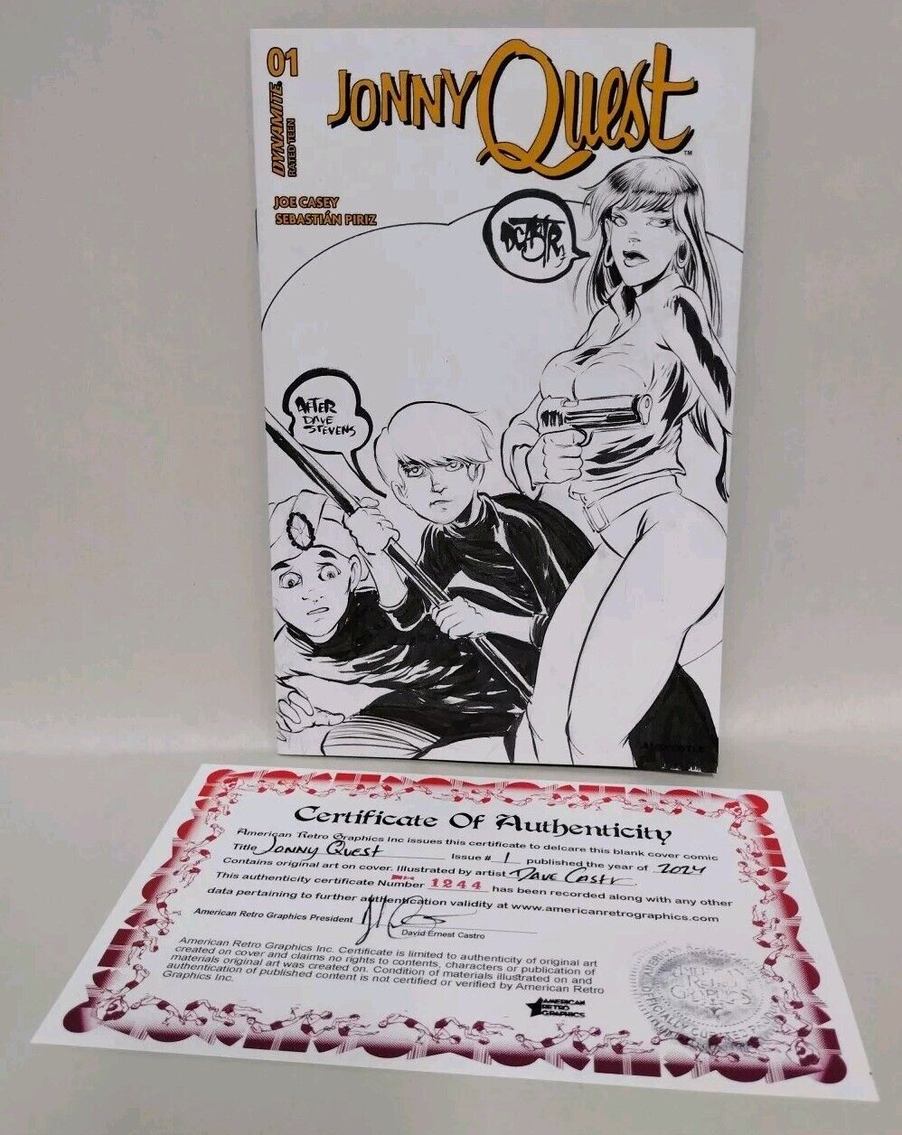 Jonny Quest #1 (2024) Dynamite Comic Sketch Cover Variant W Original DCastr Art