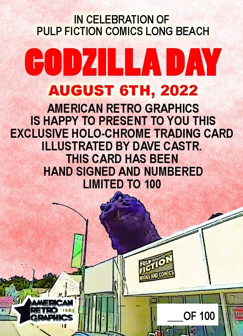 Godzilla Day 2022 ARG PFLB Store Exclusive Holofoil Trading Card Signed # (NEW )