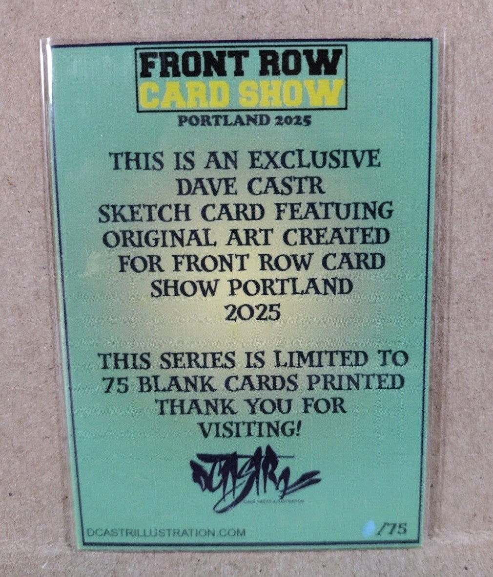 DCastr (2025) Front Row Show Exclusive Sketch Card W Original Duck Devil Art
