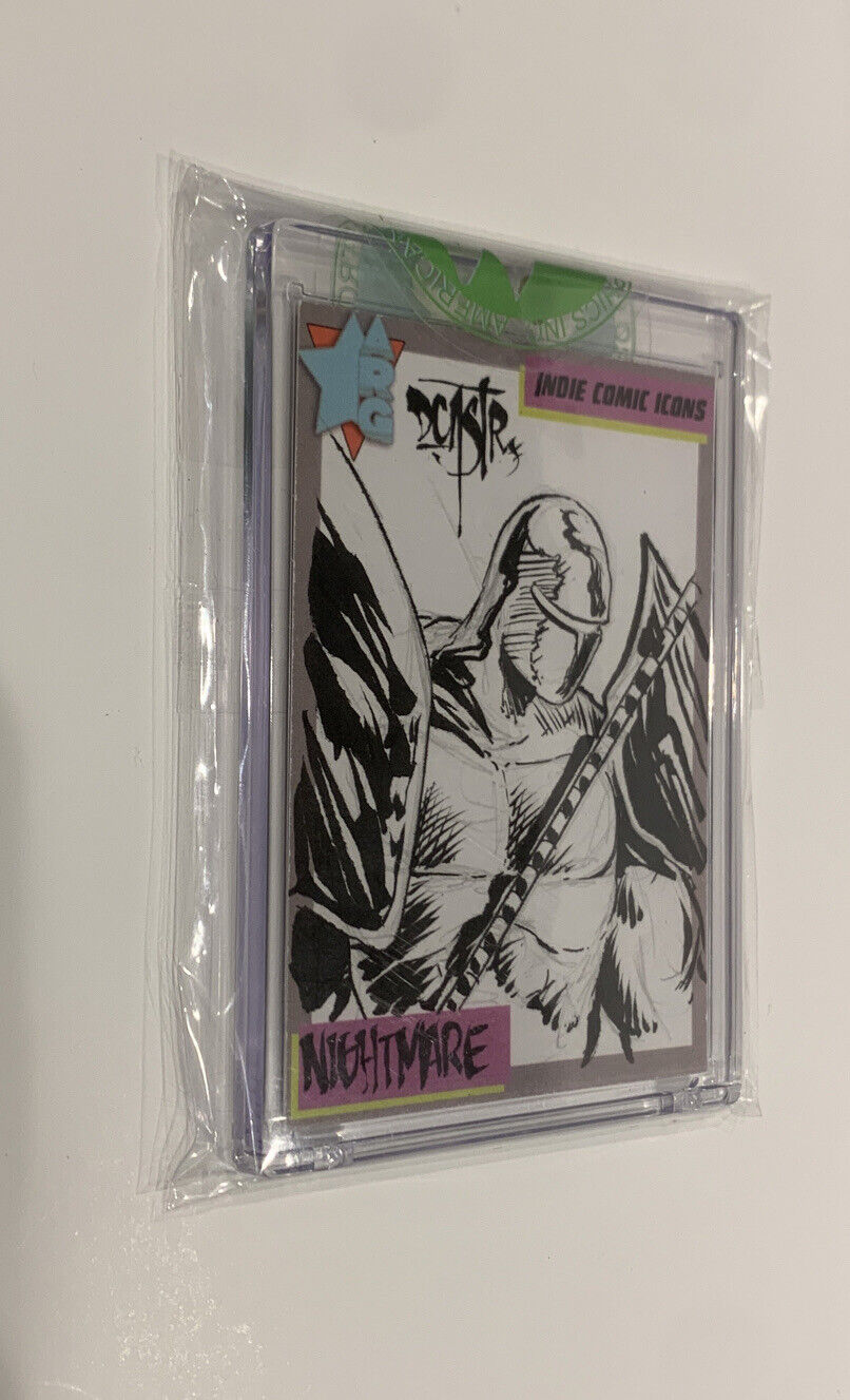 Indie Comic Icons Sketch Card w Original Knightmare Art DCastr (2023) ARG Sealed