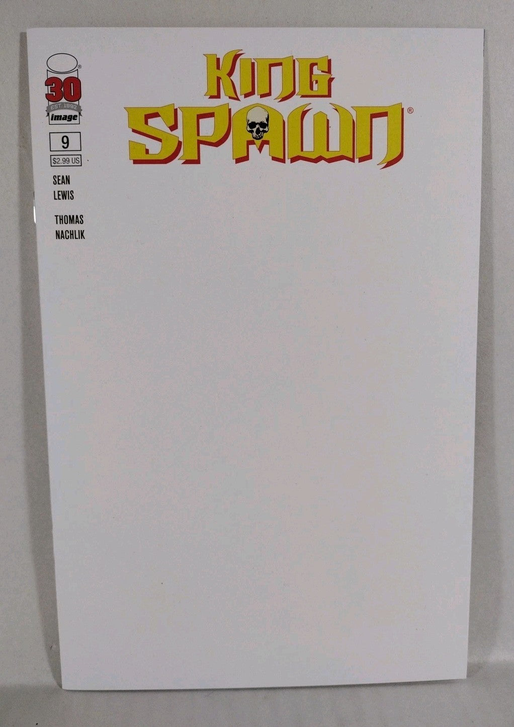 King Spawn #9 (2022) image Comics Blank Sketch Cover B Variant New NM
