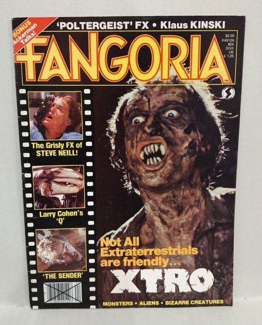 Fangoria Magazine 24 (1982) Starlog Xtro Poltergeist Larry Cohen Q Sender Horror