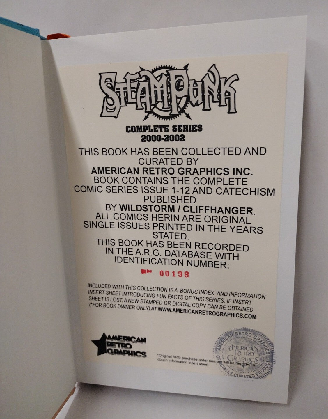Chris Bachalo's Steampunk (2000) Complete Collect ARG Custom Bound Comic HC #138