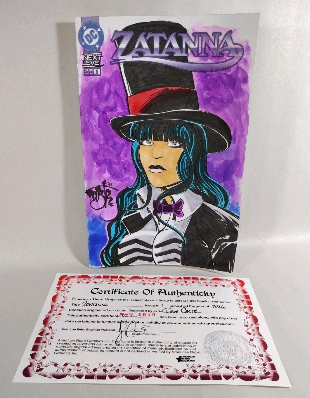 Zatanna #1 (2026) DC Comic Sketch Cover Variant W Original Dave Castr Art