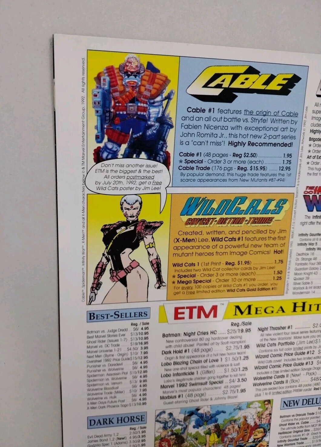 Rare Wizard Magazine (1992) Jim Lee All-Star Fanfest San Diego Padres Giveaway