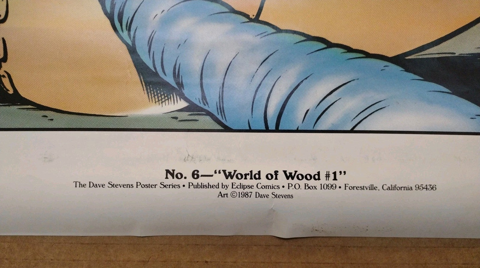 Dave Stevens Poster Series (1987) #6 World of Wood #1 22 X 34" Rolled