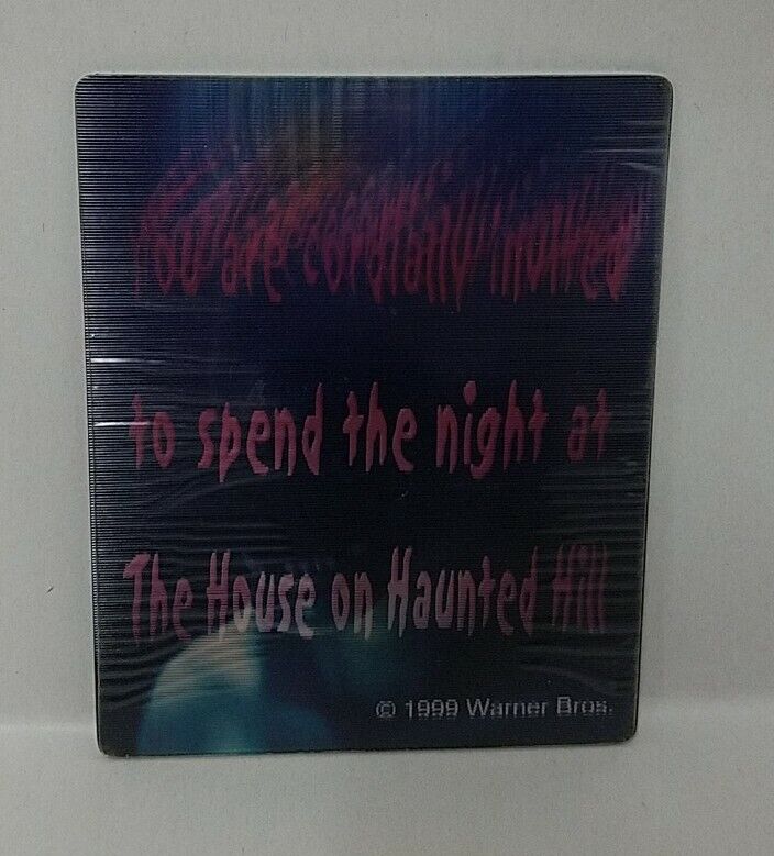 House On Haunted Hill (1999) Promotional Lenticular Card 3.5 X 4.5 New WB Horror