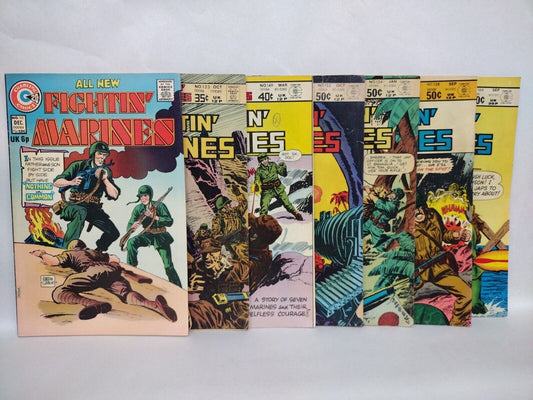 Fightin' Marines (1973) Charlton Military Comic Lot #115 133 149 152 154 158 164