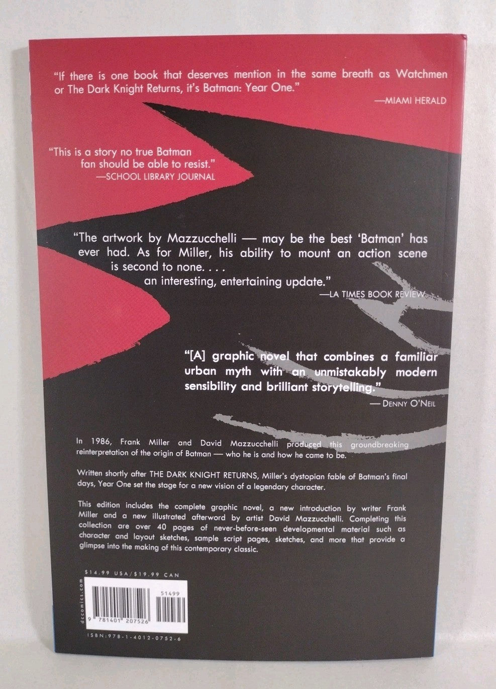 Batman Year One (2005) DC Comic TPB Frank Miller Mazzucchelli W Dent