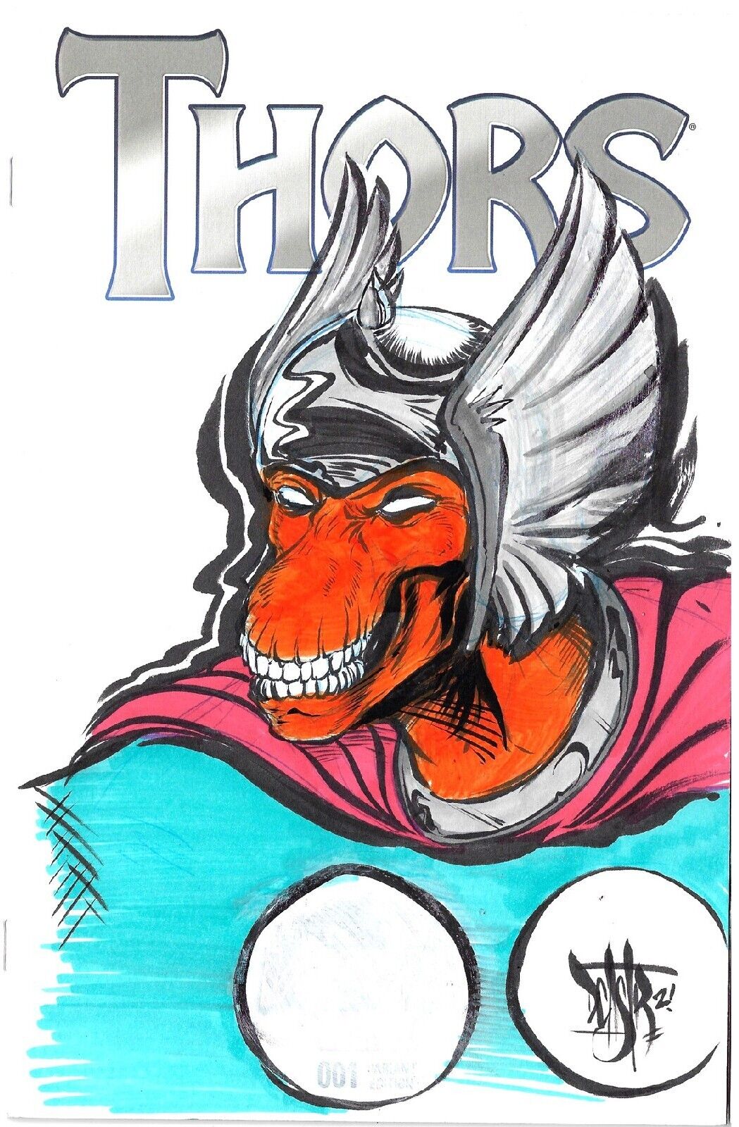 THORS SECRET WARS 1 (2015) Marvel Blank Cover Comic W Original Beta Ray Bill Art