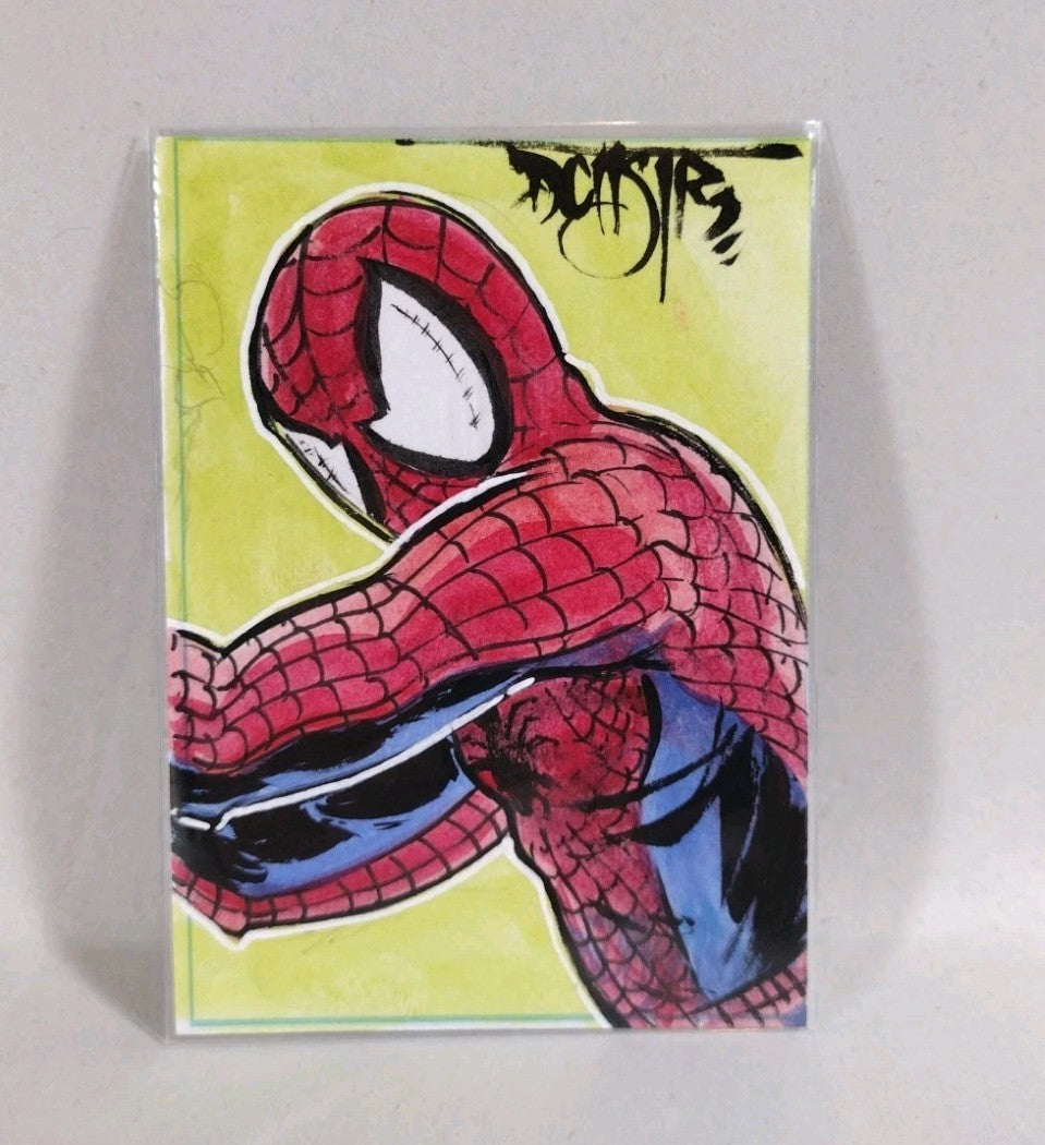 Dave Castr Crusin (2025) OAC Sketch Card W Original Marvel Spider-Man Art