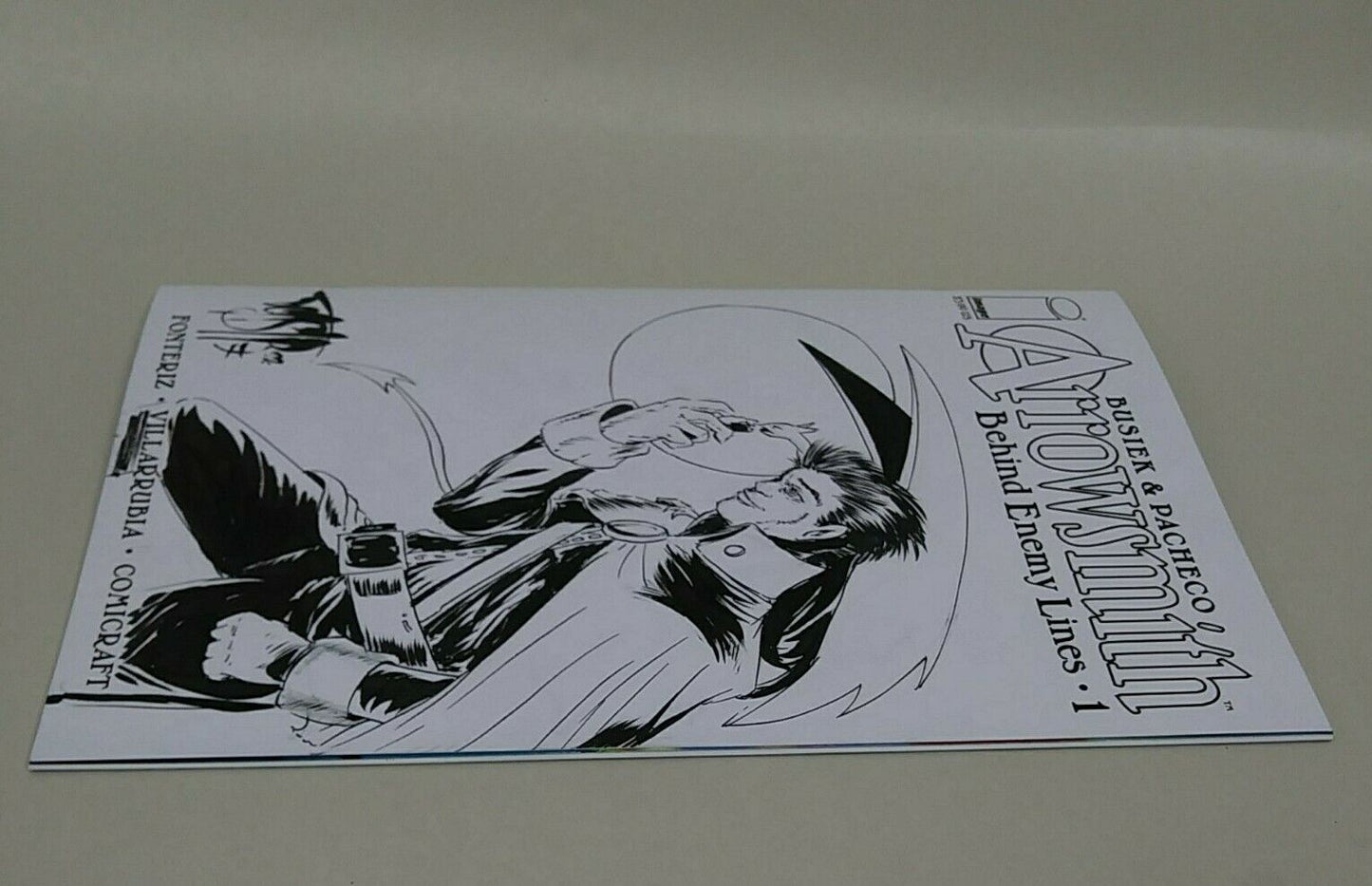 Arrowsmith #1 (2022) Blank Cover Variant Comic W Original Art DCastr 293