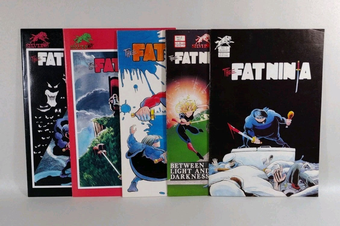 Fat Ninja (1986) Complete Silverwolf Comic Set #1 2 3 4 5 Gary Amaro VG-VF