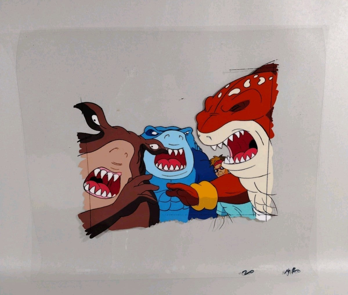 Street Sharks 1996 Original Animation Production Cel Slammu Streex Jab & Bends