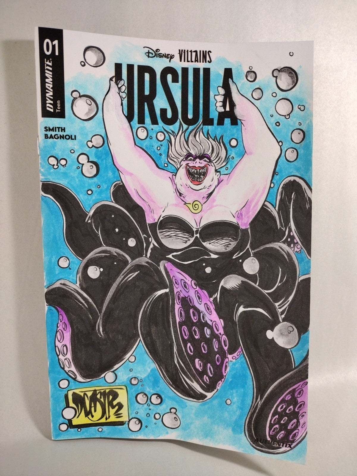 Ursula 1 (2026) Disney Villain Dynamite Comic Sketch Cover W Original DCastr Art