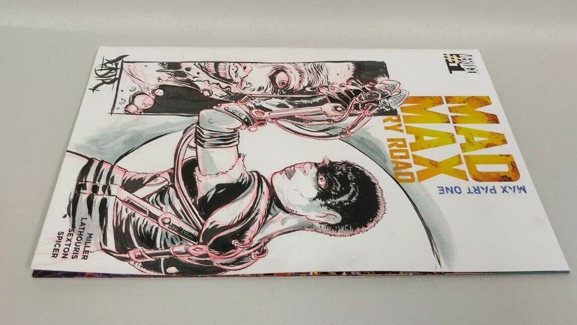 Mad Max Fry Road  Max Party One #1 Blank Cover Variant Comic W Original Art ARG 