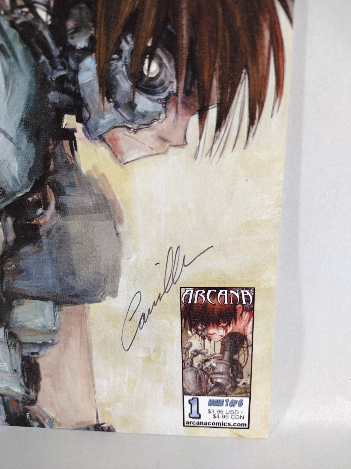 Burn #1 (2008) Camilla D' Errico Arcana Comic Variant Blank Sketch Flip Cover 
