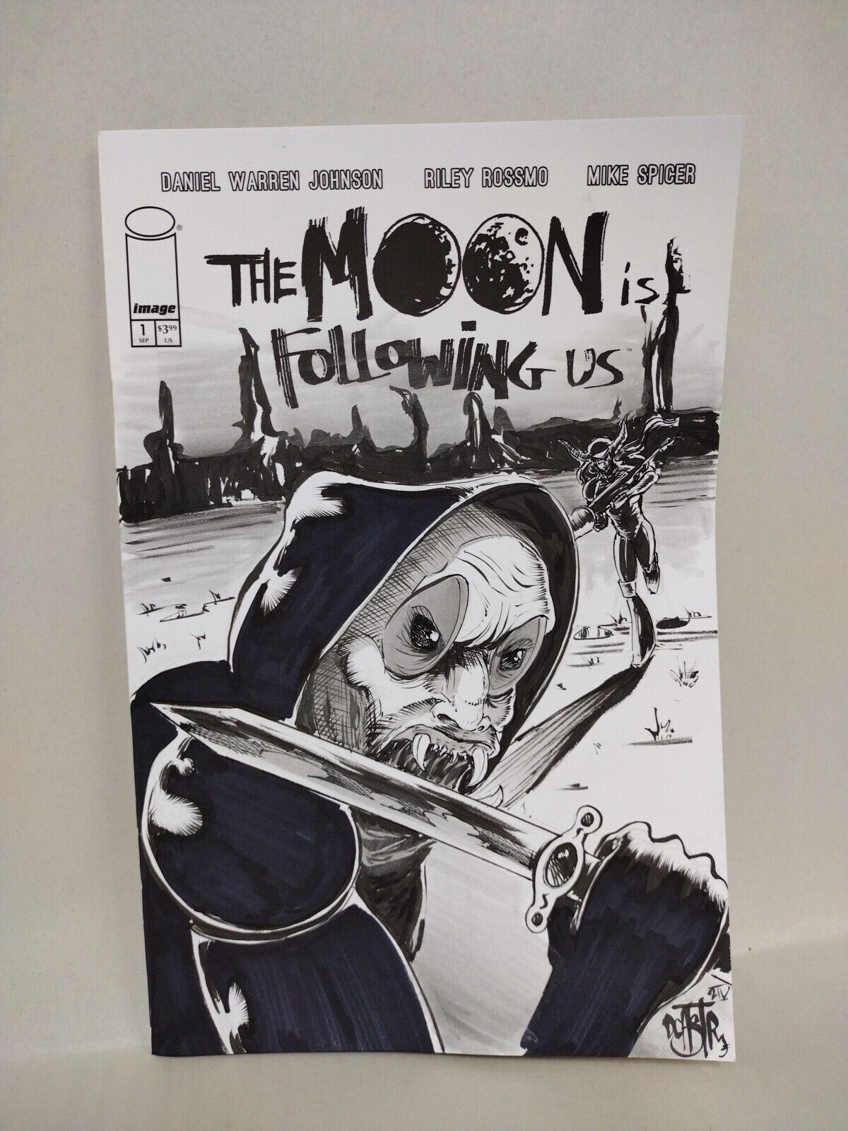 The Moon Is Following Us #1 (2024) Image Comics Sketch Cover Var W Original Art