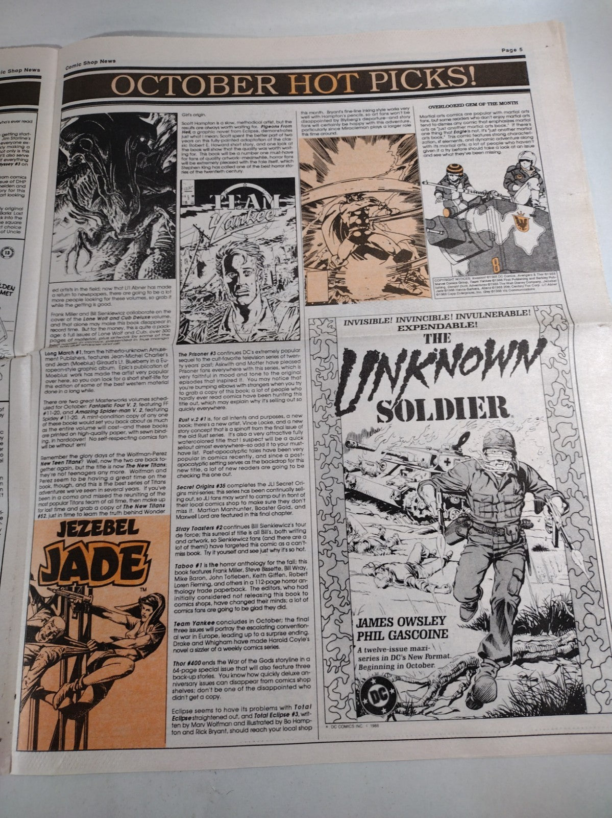 Comic Shop News #68 (1988) Oct 19th Newsletter Marvel Masterworks Robotech II