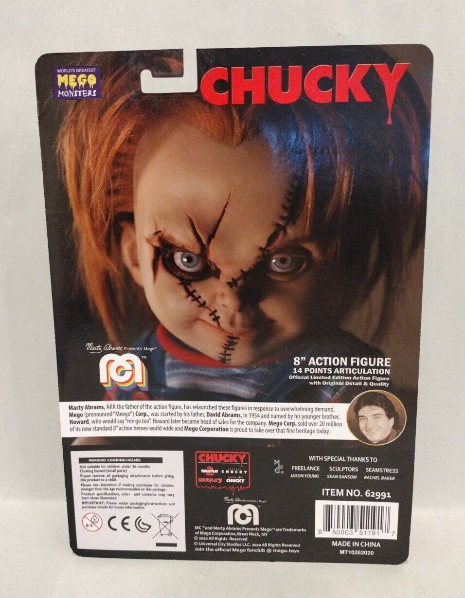 Chucky (2020) Mego 8" Horror Action Figure New Sealed Child's Play