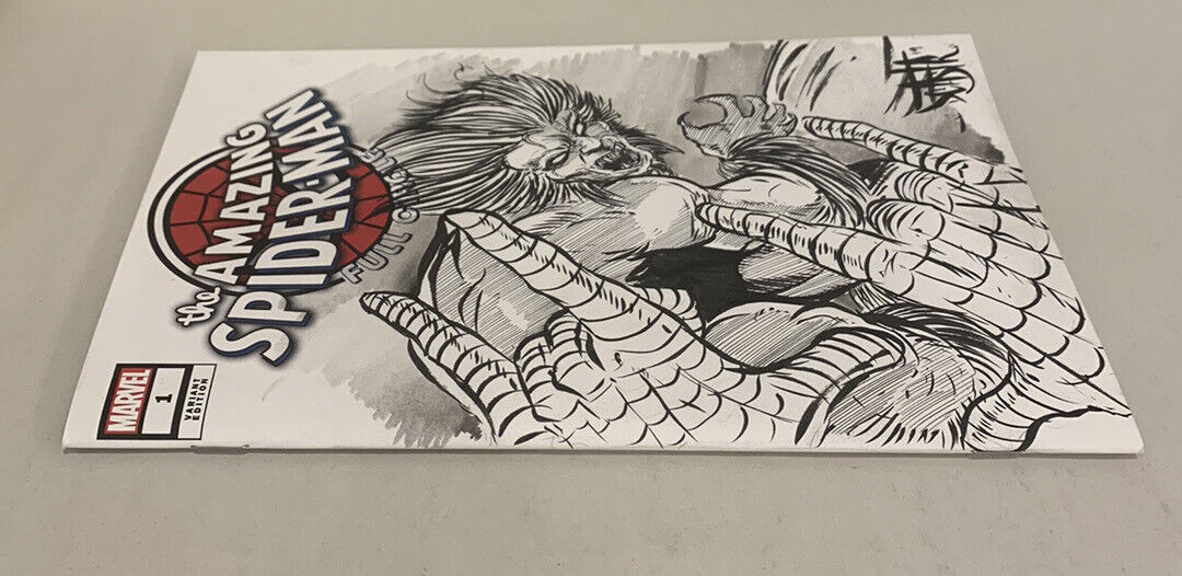 SPIDER-MAN, AMAZIN #1 Blank Sketch Variant Cover Comic W Original Art Dave Castr