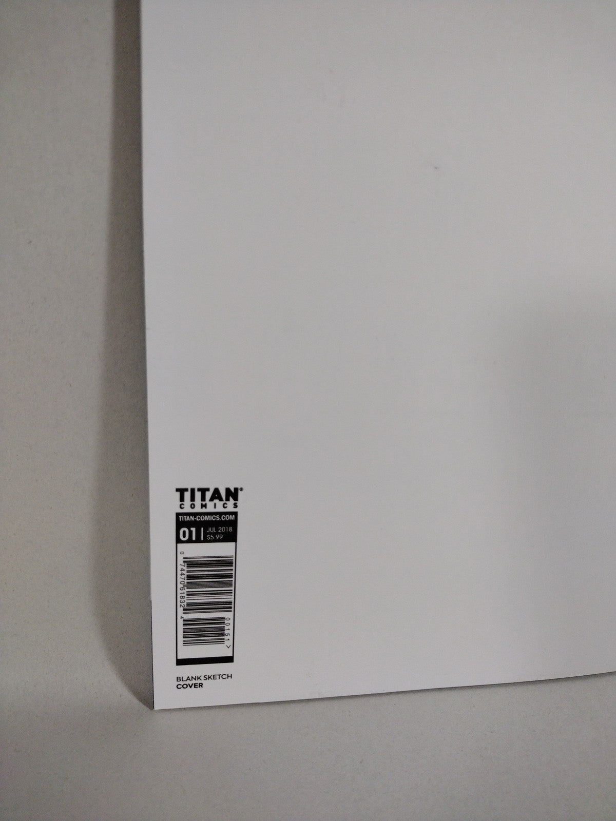 Doctor Who The Seventh Doctor #1 (2018) Titan Blank Sketch Variant Cvr Comic NM