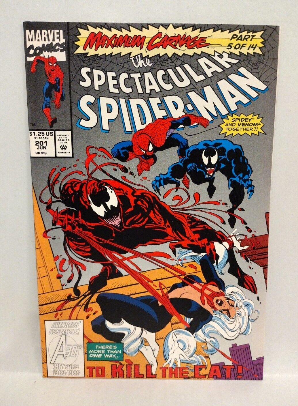 Spectacular Spider-Man (1993) Marvel Comic Lot Set #201 202 203 Maximum Carnage 