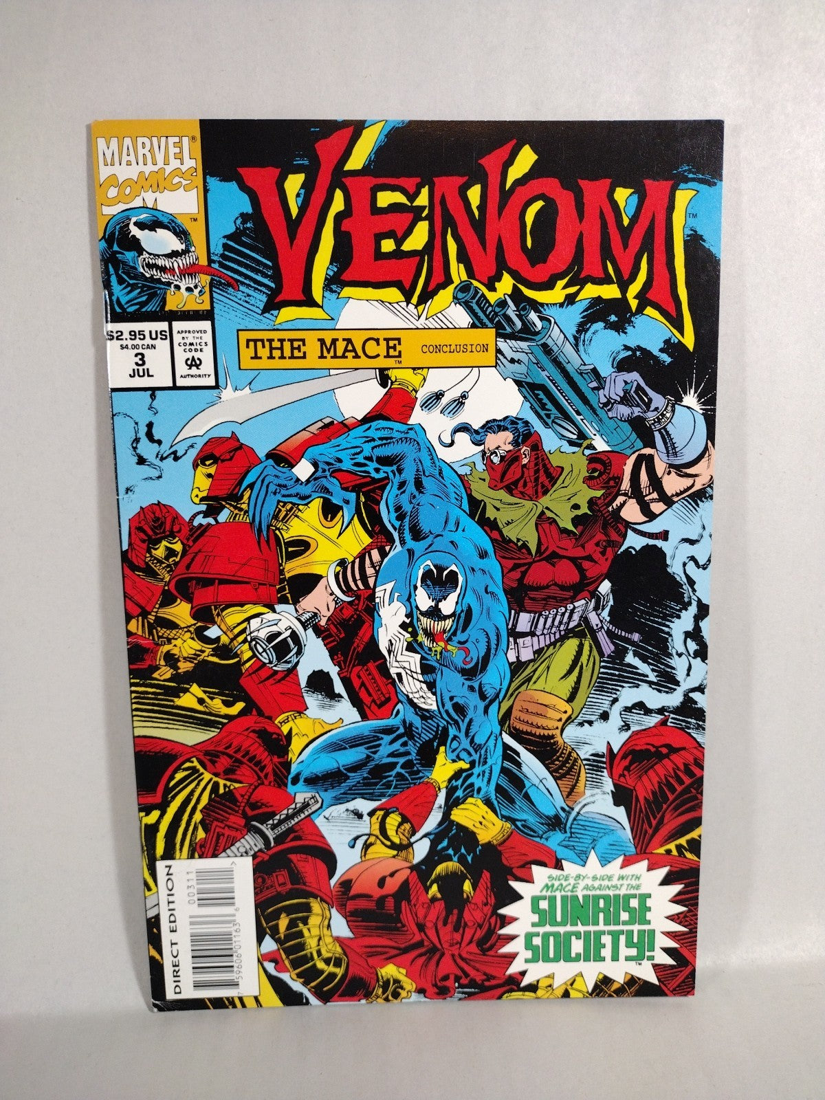 Venom The Mace (1994) Complete Marvel Comic Series #1 2 3 Liam Sharp Carl Potts