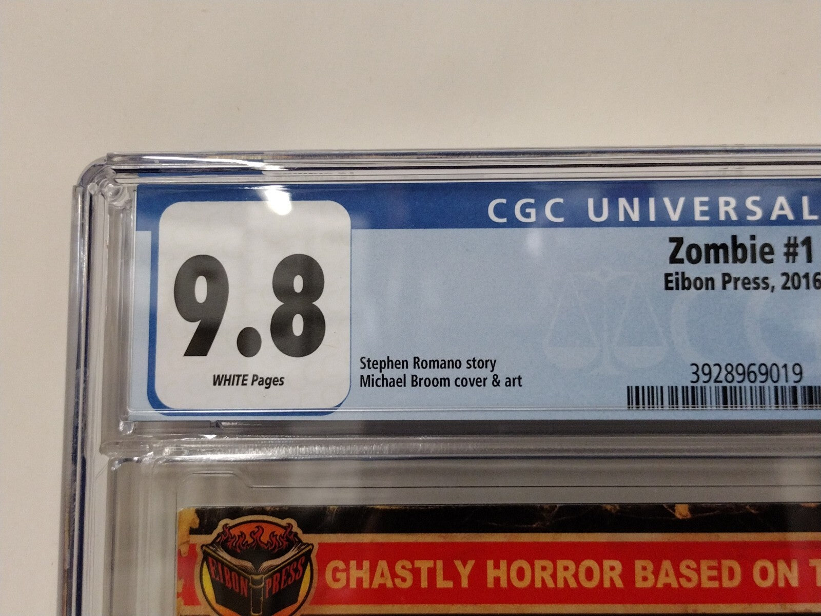 Lucio Fulci ZOMIBIE #1 (2016) Variant Cover Eibon Press Comic CGC 9.8 NM 1:1000