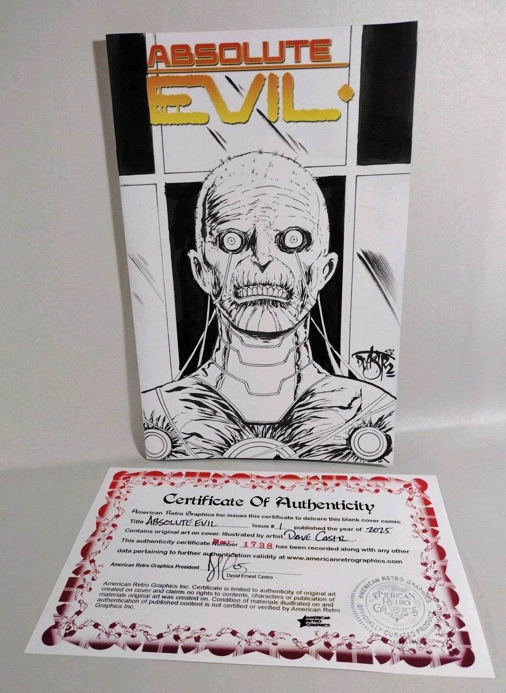 Absolute Evil 1 (2025) DC Comic Sketch Cvr Variant W Original DCastr Brainac Art