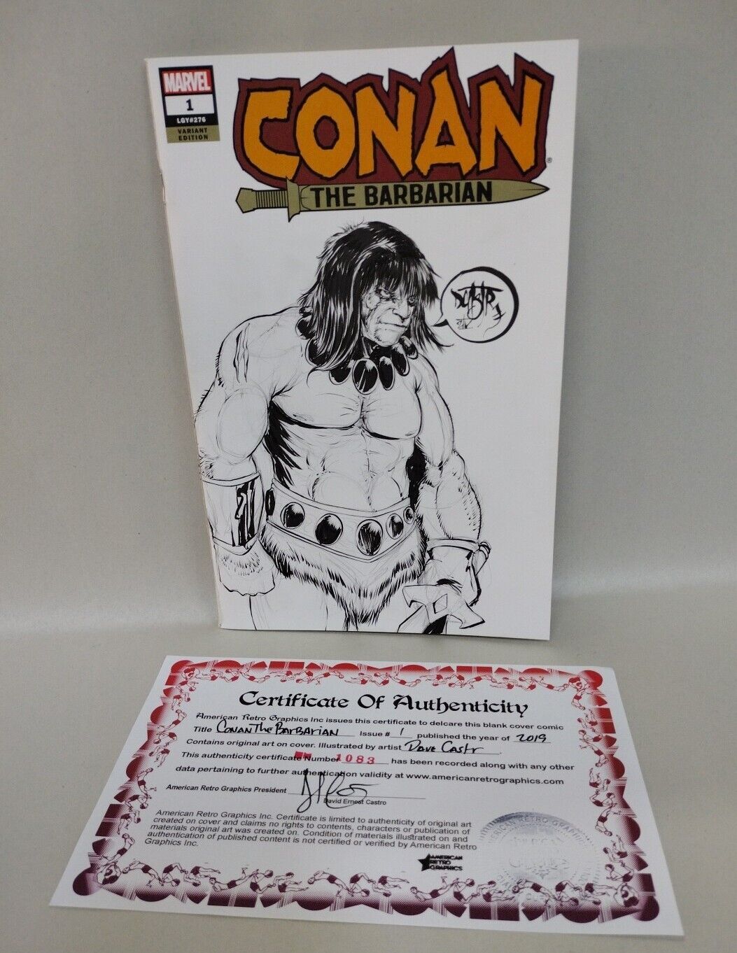 Conan The Barbarian 1 (2021) Blank Variant Marvel Comic Original DCastr Art COA