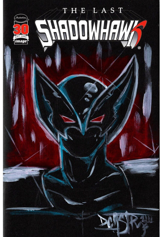 LAST SHADOWHAWK 1 Blank Black Cover Variant Image Comic w Original DCastr Art