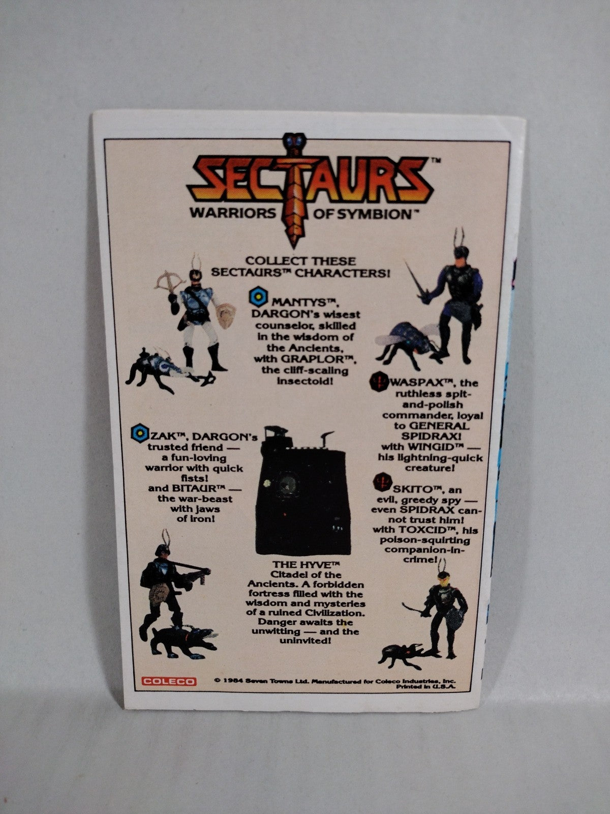 Sectaurs (1984) Coleco Action Figure Mini Comic Worlds Of Symbion VF