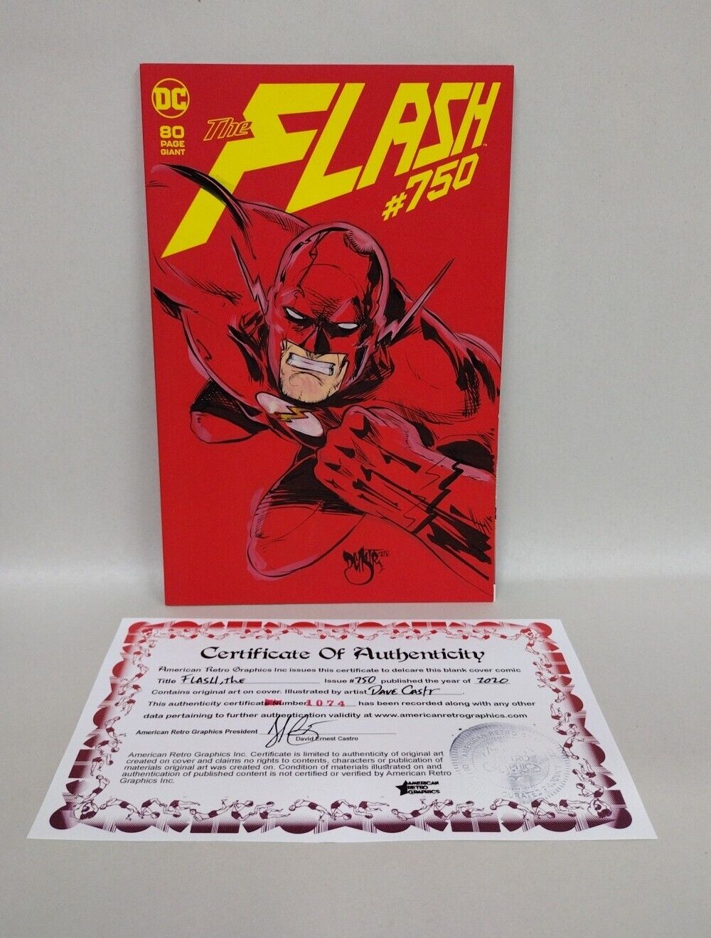 The Flash #750 Blank Cover Variant Comic Original DCastr Art COA