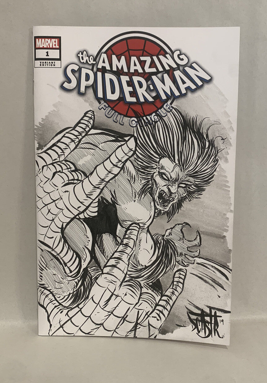 SPIDER-MAN, AMAZIN #1 Blank Sketch Variant Cover Comic W Original Art Dave Castr