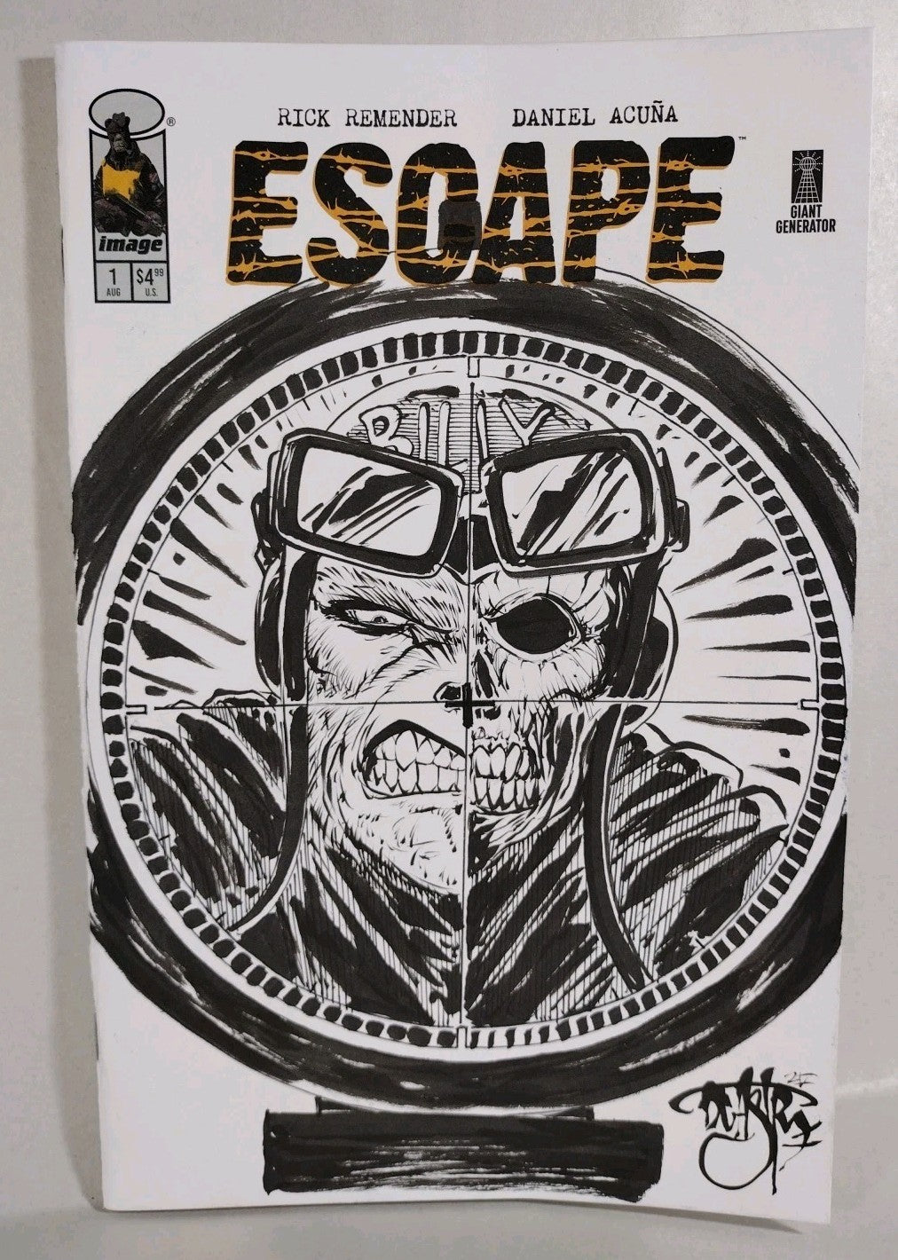 Escape 1 (2025) Image Comic Sketch Cover Variant W Original Dave Castr Billy Art